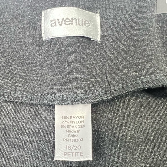 NWT Avenue Ponte Legging Original Fit Stretch Pants Gray Size Petite 18/20 - Picture 4 of 10